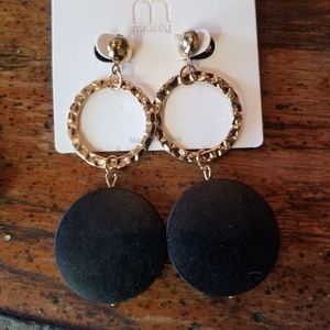 3 for $15 Boho Gold & Wood Double Circle Earrings